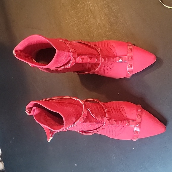 Jessica Simpson Red Ankle Boots - Picture 1 of 8